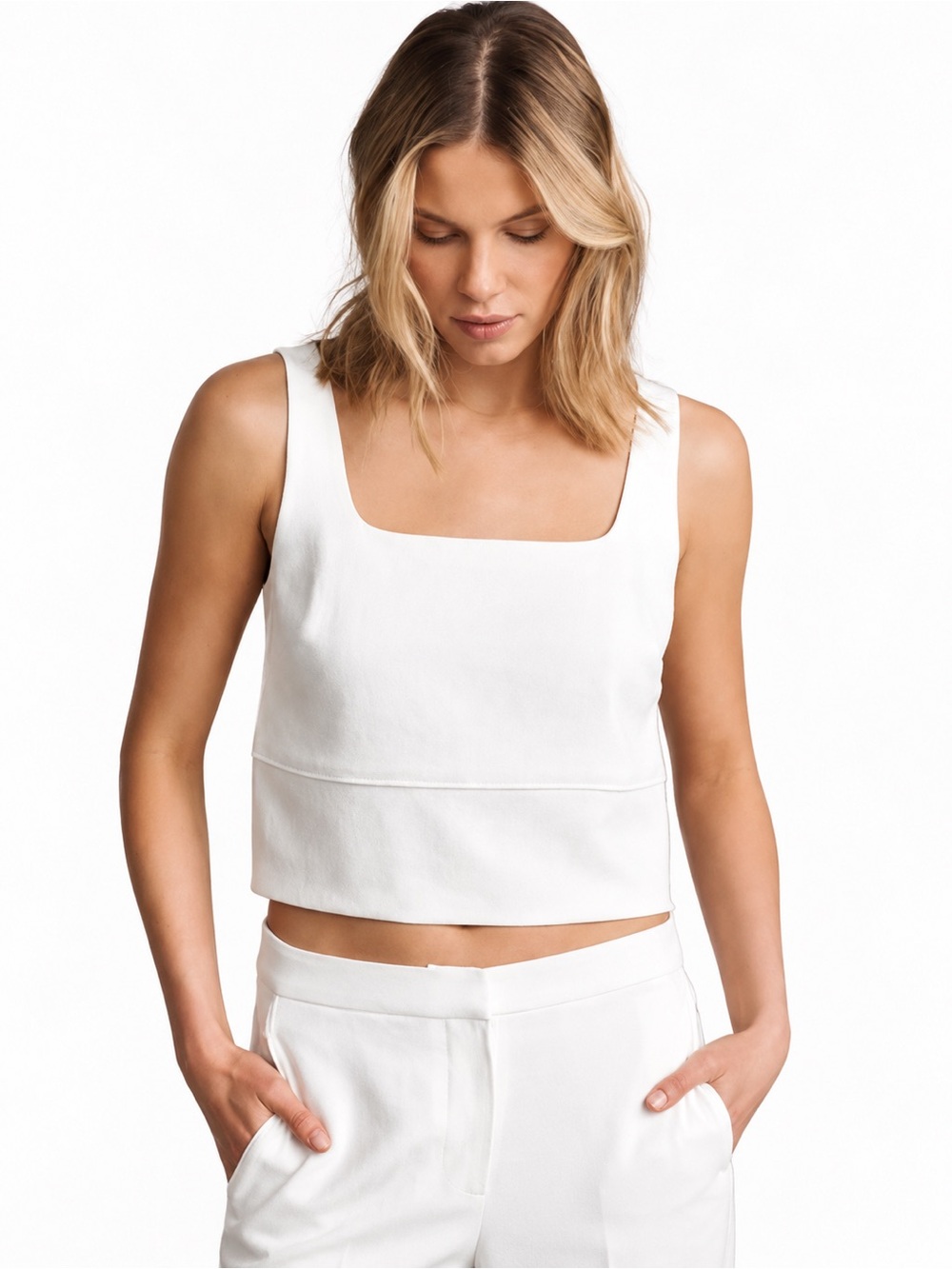 Rhone Women Summer Chartreuse Horizon Tank Top and Trouser Set